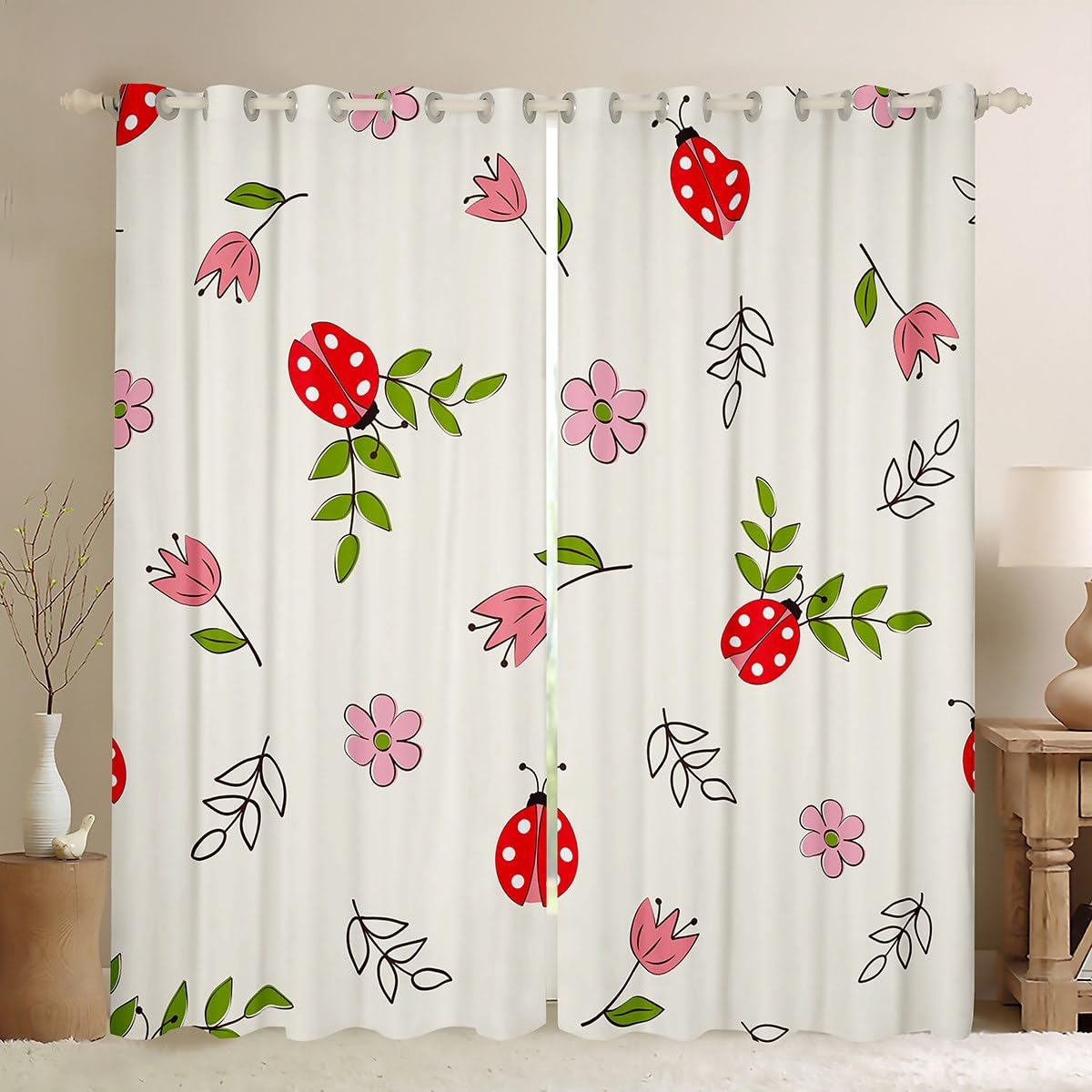 Tende oscuranti con coccinelle per soggiorno motivo floreale coccinella 30% - 50% tende oscuranti per e bambine tendekawaii tendekawaii 1676 x 1838 cm (larghezza x lunghezza)