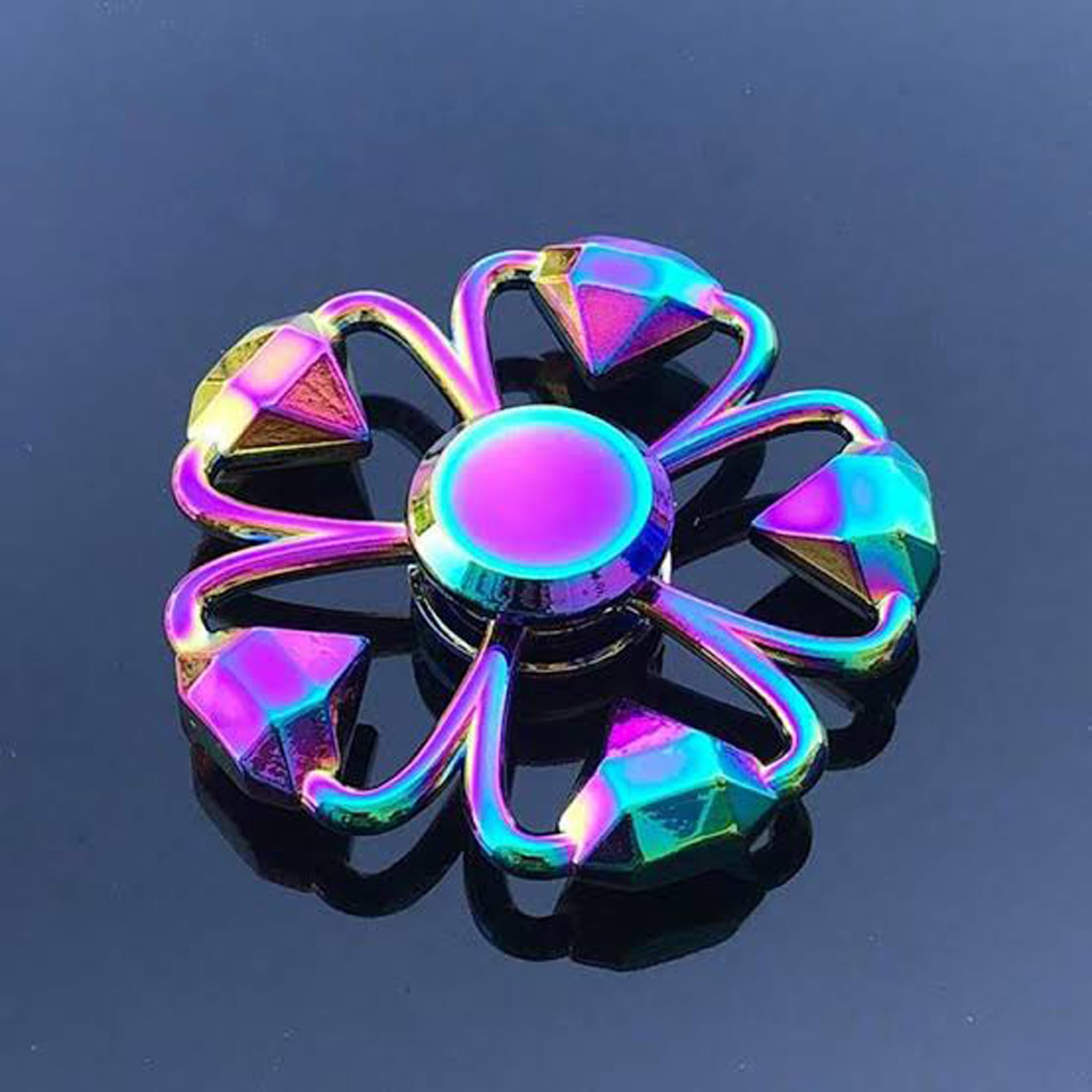 Hand Spinner Rainbow Metal Fidget Spinner Ultra Speed Fidget Spinner Toys Hand Spinner Desk Toy Stress Relief Long Time Rotational Spinner for Boys, Men & Adults 10 Design (Pack of Any 1 Pcs.)