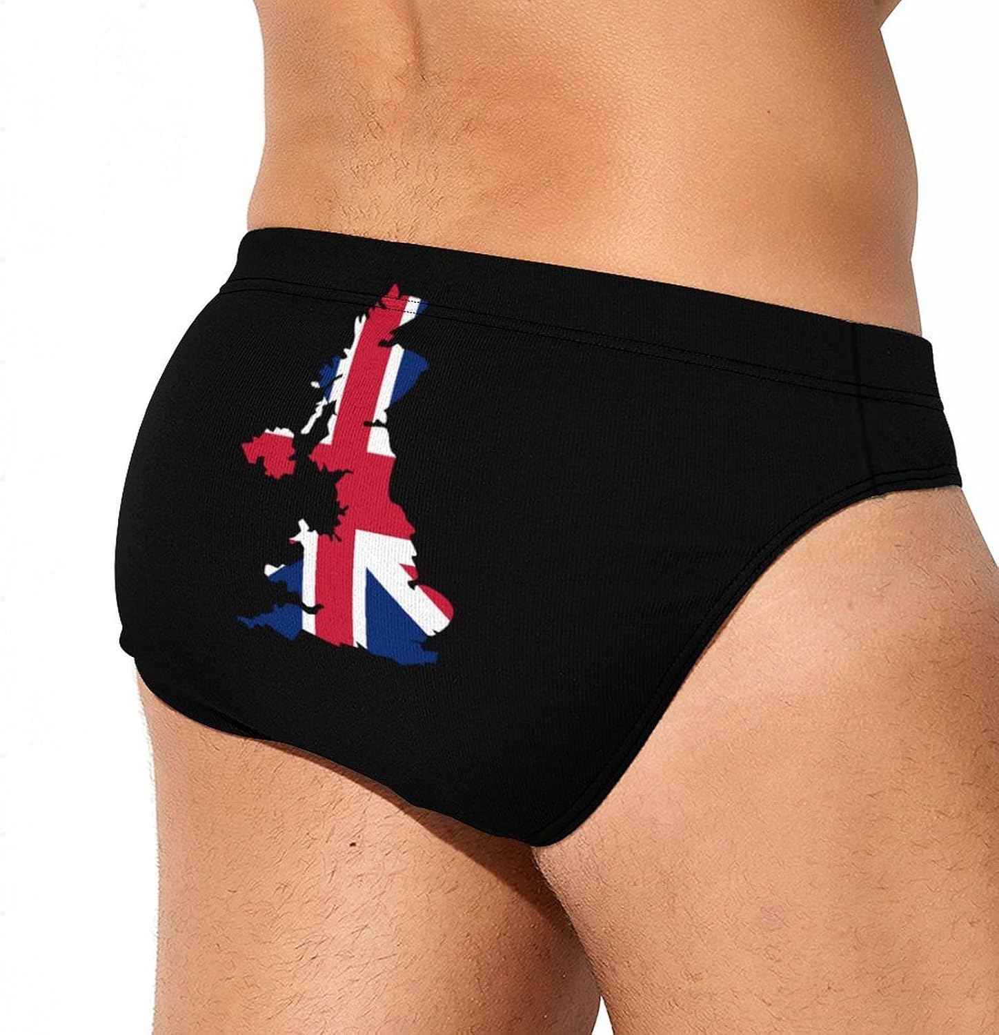 UK Map United Kingdom Flag Men's Swimwear Bikini Swimming Briefs Stretchy Swimsuits Board Surf Shorts Trunks