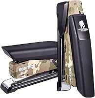 Vista 3 de Bostitch Engrapadora de metal de oficina con resorte, un dedo, apoya al Proyecto Guerrero Herido, camuflaje (INP28-WW)