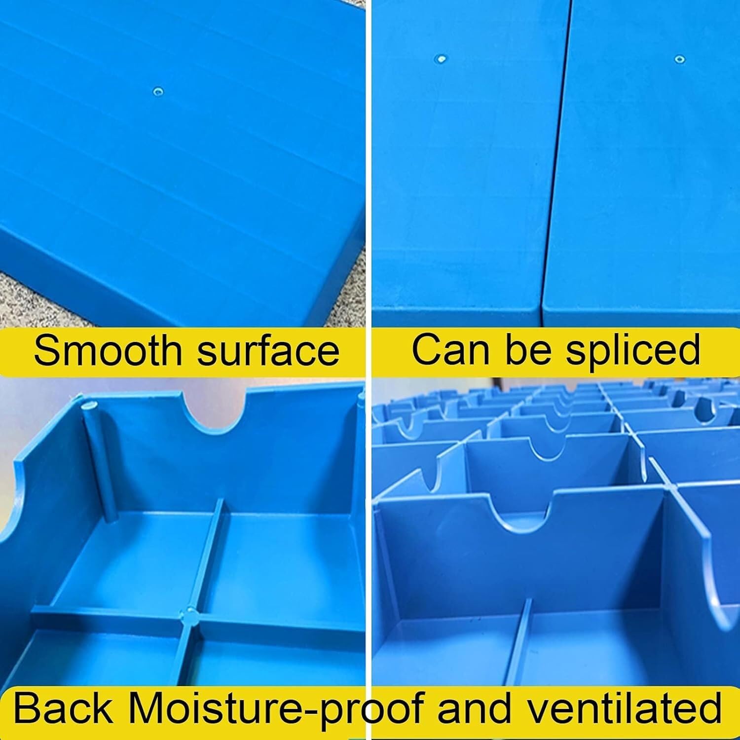 Material nuevo de alta capacidad de carga Estante de almacenamiento resistente y seguro for palets de plástico liviano, marco de polietileno for contenedores de granos de supermercado y jardín (color: