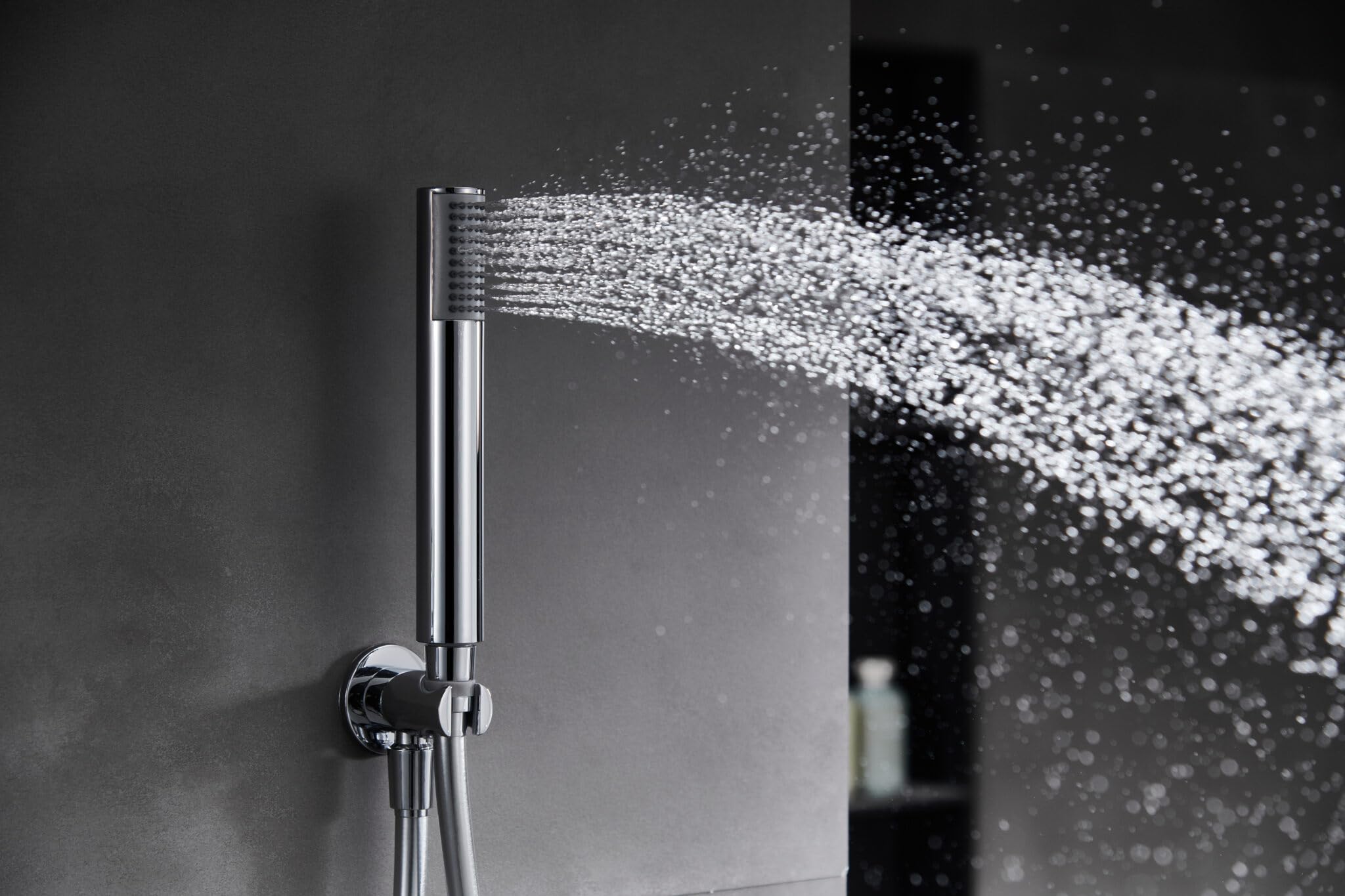 IMEX Sistema de Ducha Empotrado Serie MONZA – Ducha Kit, EMPOTRADO MODERNO, Grifería Monomando con Rociador Extraplano Ø25 cm, Acabado Cromado y Antical.