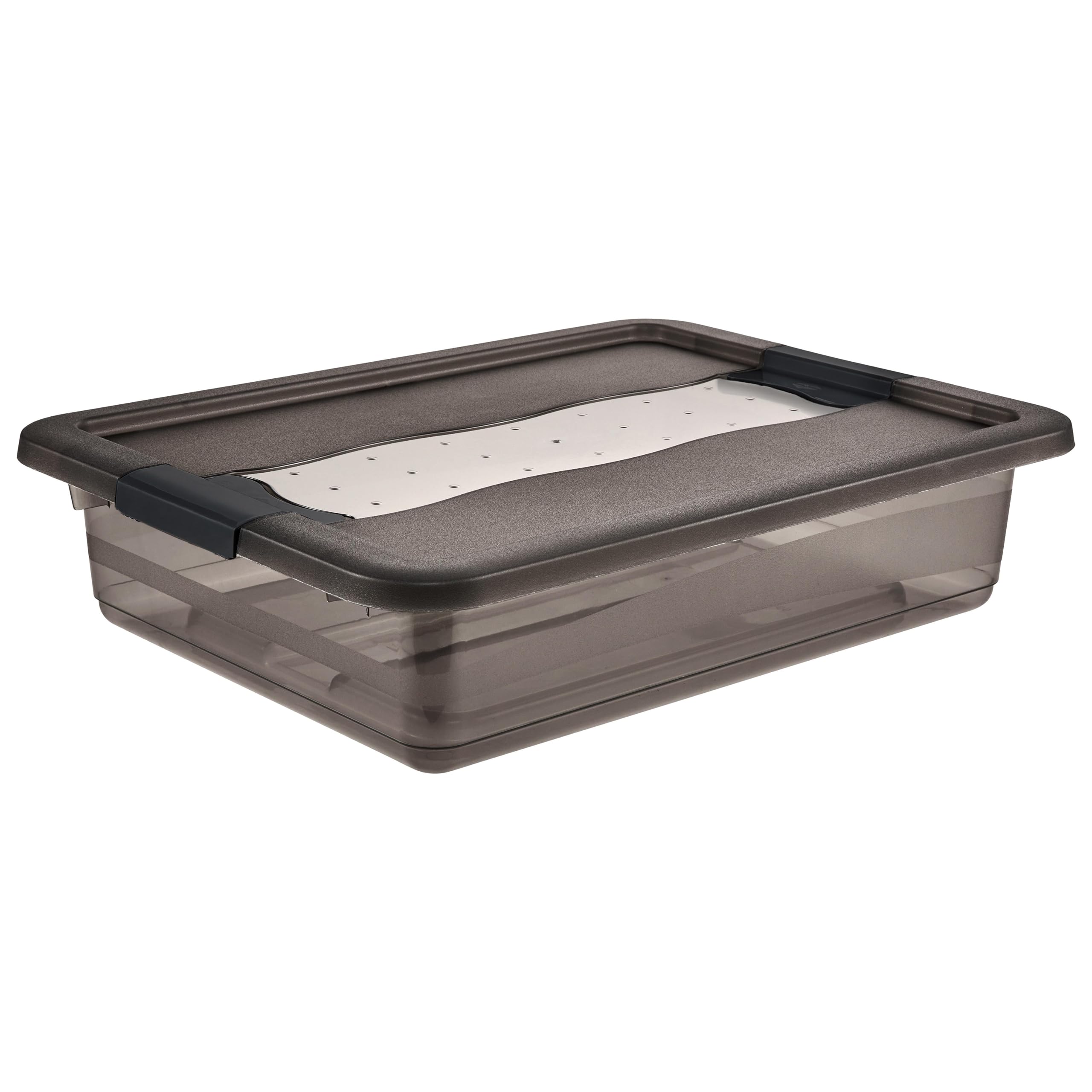 keeeper Scatola con Coperchio e Chiusura a Scatto, 7 L, Trasparente, Crystal Grey (Grigio)