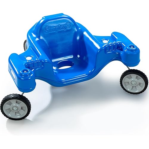 Simplay3 Galaxy Glider Ride-On Toy for Toddlers and Kids Ages 1-1/2 to 5 Years, 360-Degree Spinning Sensory Riding Toy for Kids, Blue