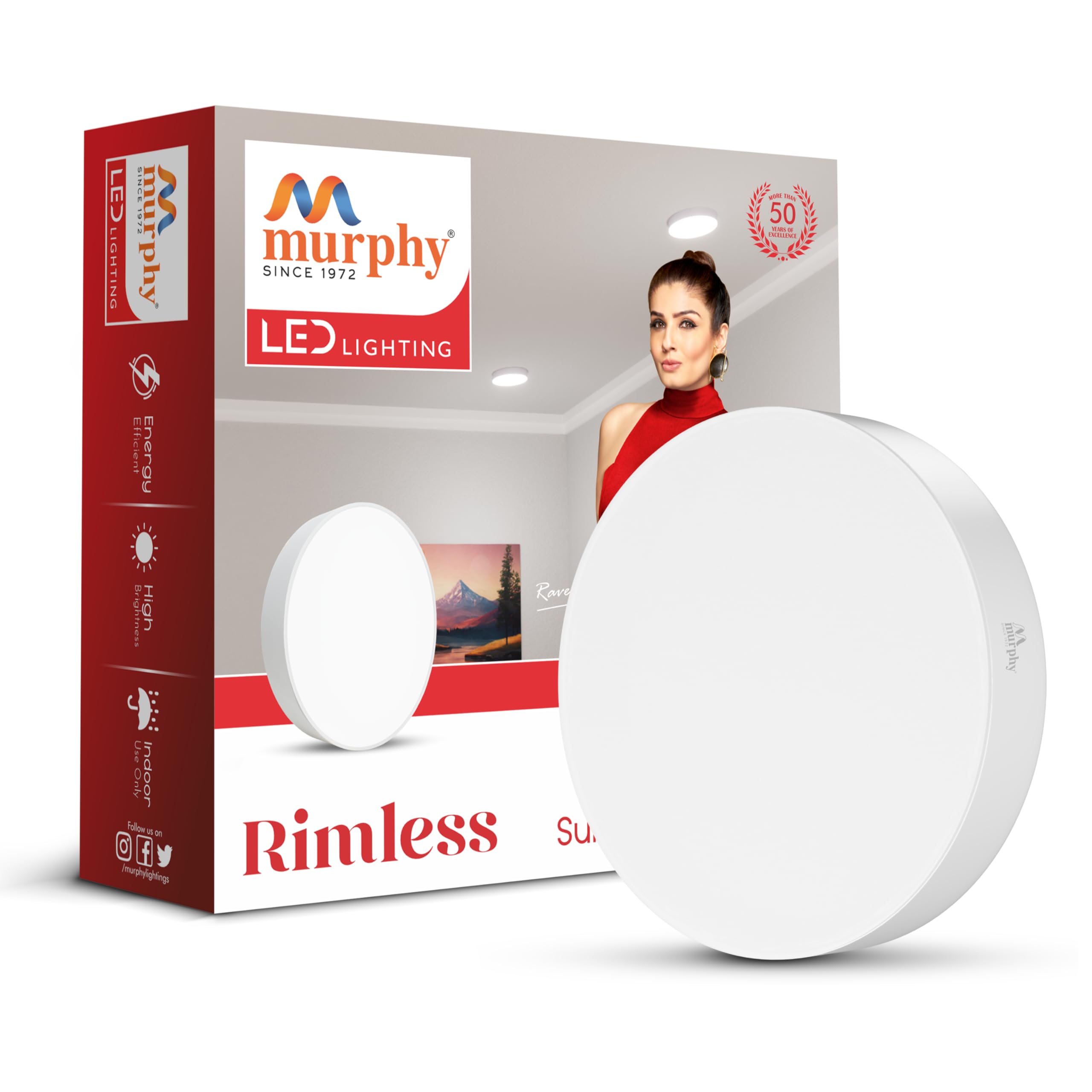 Murphy LED Rimless Light - 1800 Lumens, Cool White -1