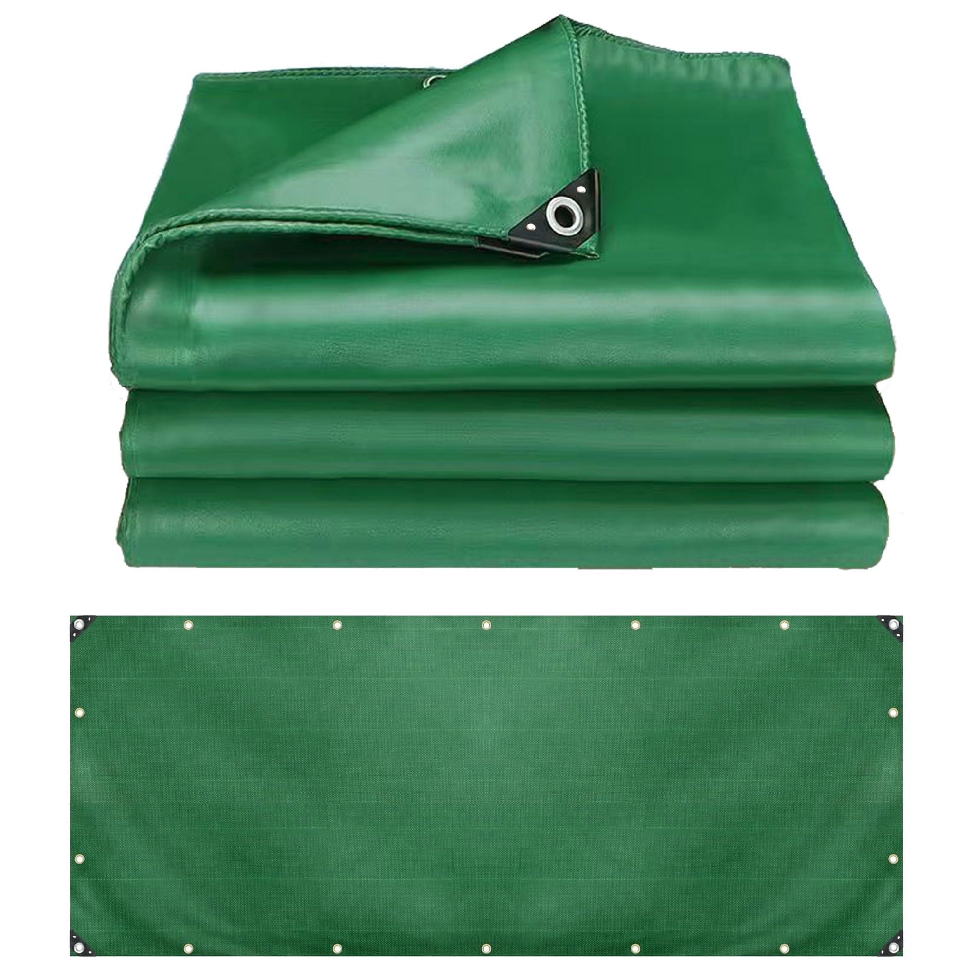 Telo Copritutto in Plastica 1.5x34 m 500g/m² Telo Protettivo, Antigoccia, Protegge da Macchie di Pittura, Sporco, Umido, Grammatura LXX94W, Verde