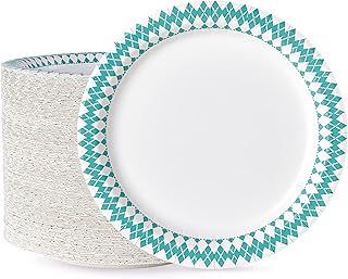 8.37 inch Disposable Paper Plates, 360 Count Dinner Paper Plates,Soak-Proof Disposable Plates, Cut-Proof Paper Plates for ...