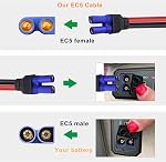 EC5 Jump Starter Cable with Battery Clamps - 12V Replacement Alligator Clips to EC5 Female Connector Car Jumper Cable for Emergency Portable Car Jump Start Battery Booster Cable 10AWG Wire