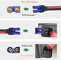 Vista 4 de Cable de arranque EC5 KUNCAN con pinzas para batería - Pinzas de cocodrilo de 12V de repuesto para cable de puente de coche con conector hembra EC5