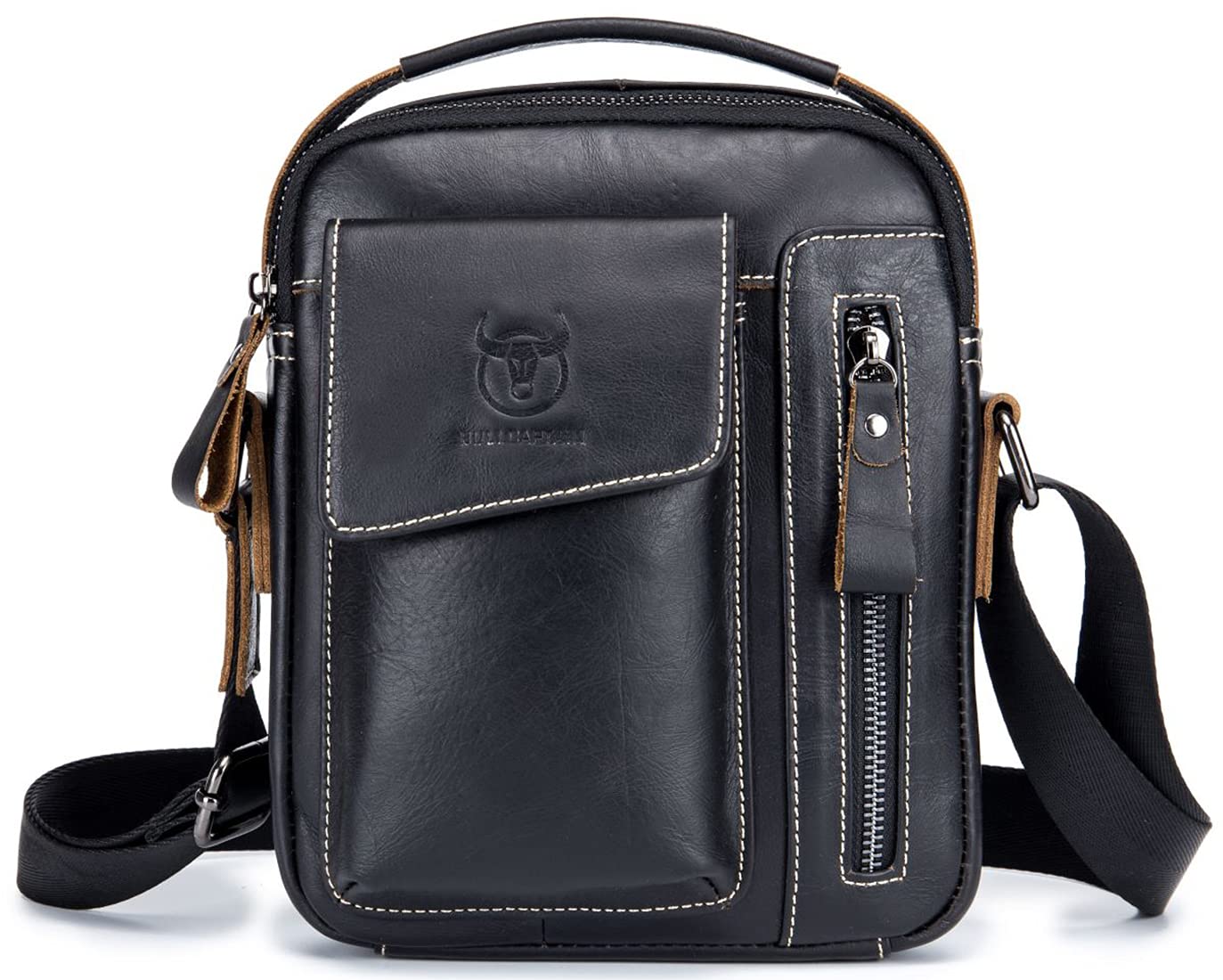 Leren Fietstas Schoudertas Laptoptas 15 Inch Zwart - Barneys Leather Leren Fietstas Schoudertas Laptoptas 15 Inch Zwart - Barneys Leather