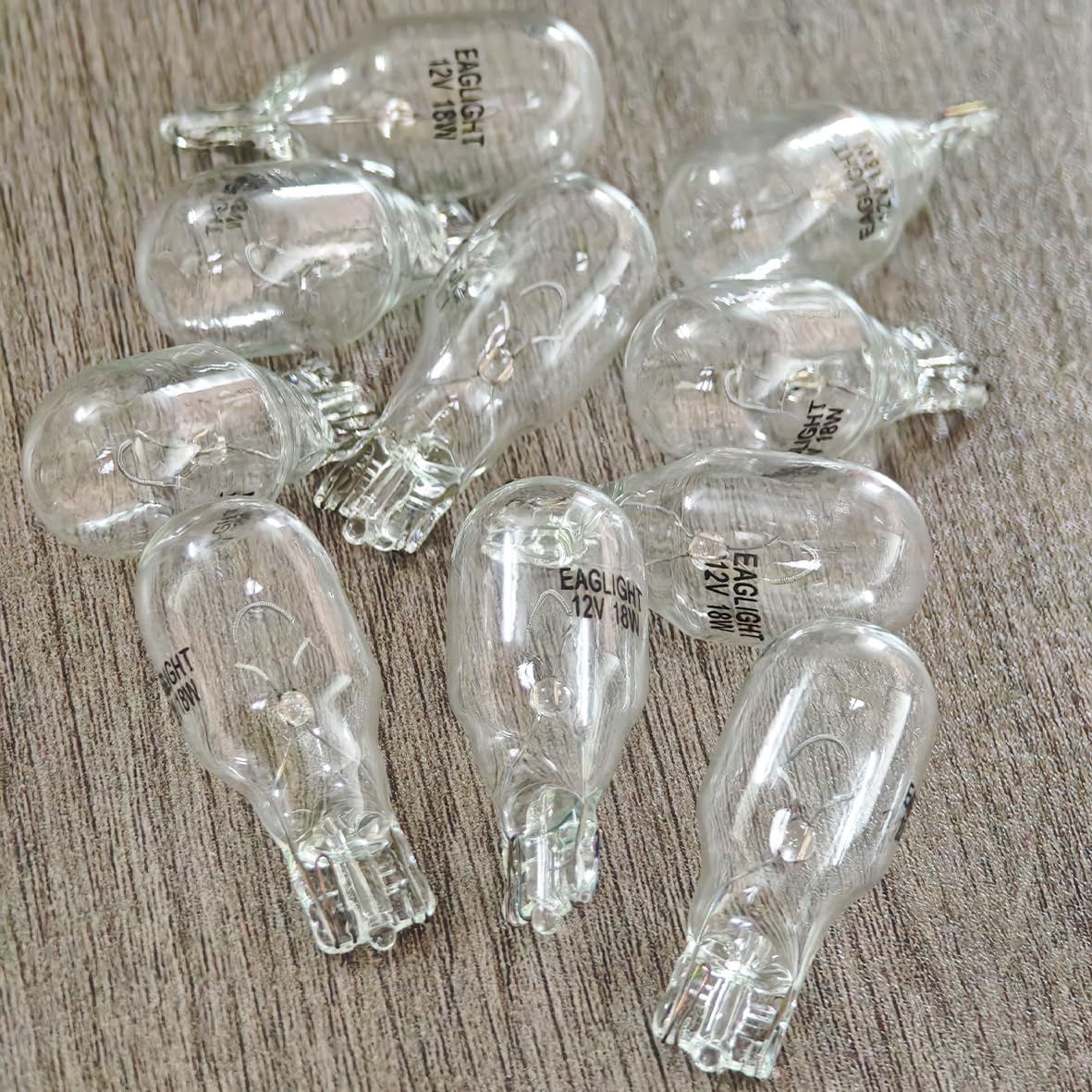 T5 Landscape Light Bulbs 18W 12V Low Voltage - Wedge Base Outdoor Garden/Deck/Yard Lighting Replacement Lamps, Energy-Efficient & Durable (10 Pack)