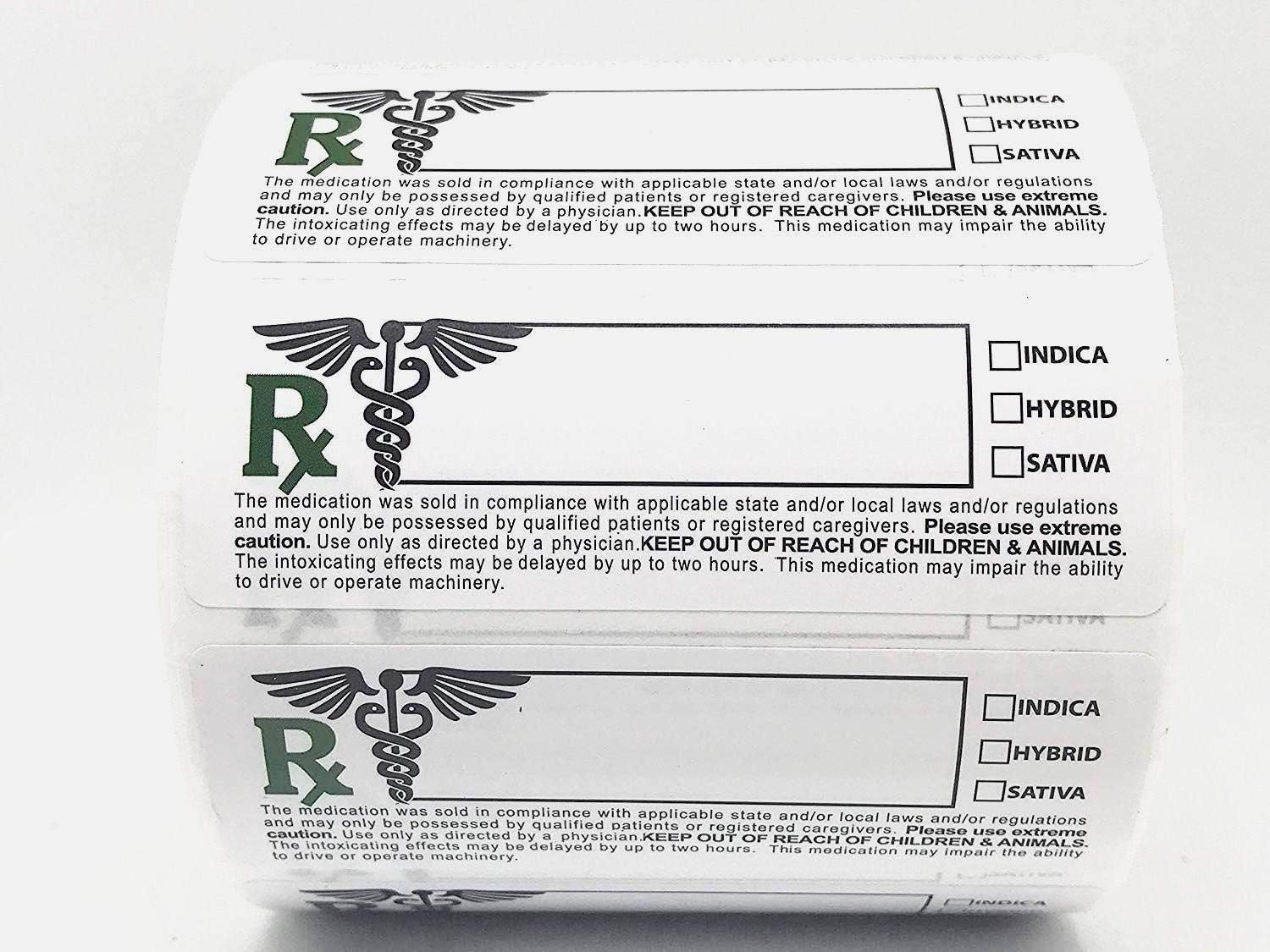 Buy Generic Medical Rx Labels, Hunter Green Rx Logo, 3x1 inches, 1000