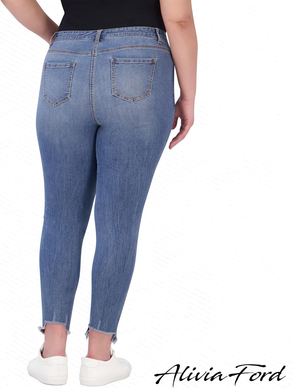 Plus Size Jeans for Women – High Waisted Skinny Jeans for Women – 29” - Image 4