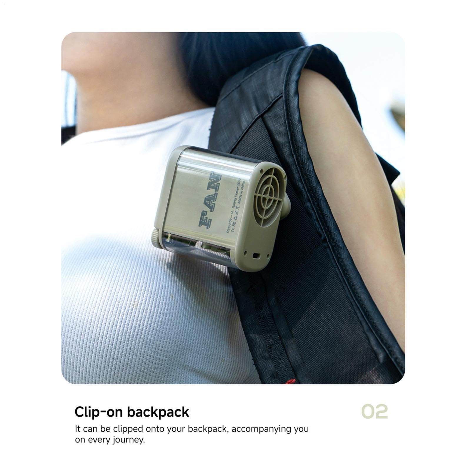 Ventilatore a Clip Portatile Display Digitale Mini Raffreddamento | Ventilatore da Cintura Personale Raffreddamento da Scrivania Per Casa Esterno Viaggi Campeggio Escursioni Spiaggia Vacanze