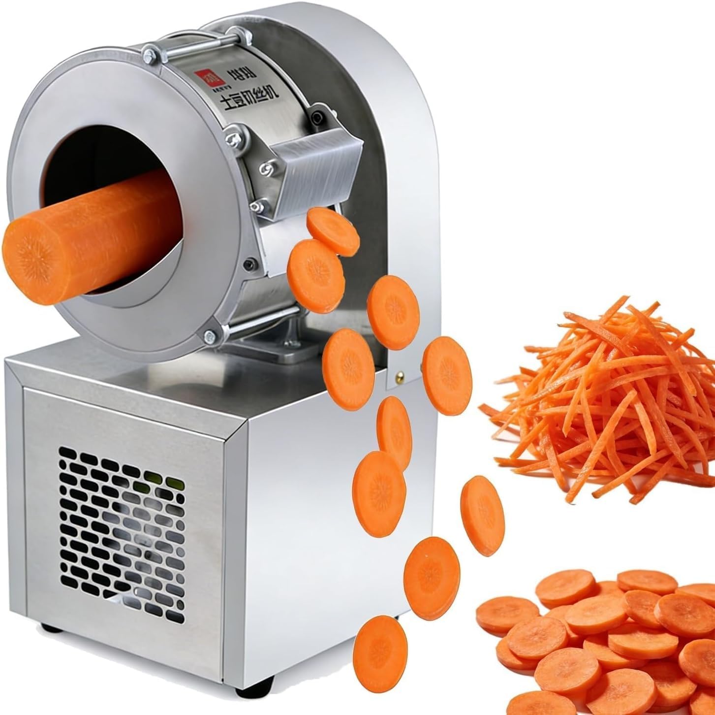 Electric Vegetable Slicer and Shredder Machine, Stainless Steel Food Cutter for Heavy-Duty Processing Of Fruits and Vegetables,for Restaurants (3 mm wide)