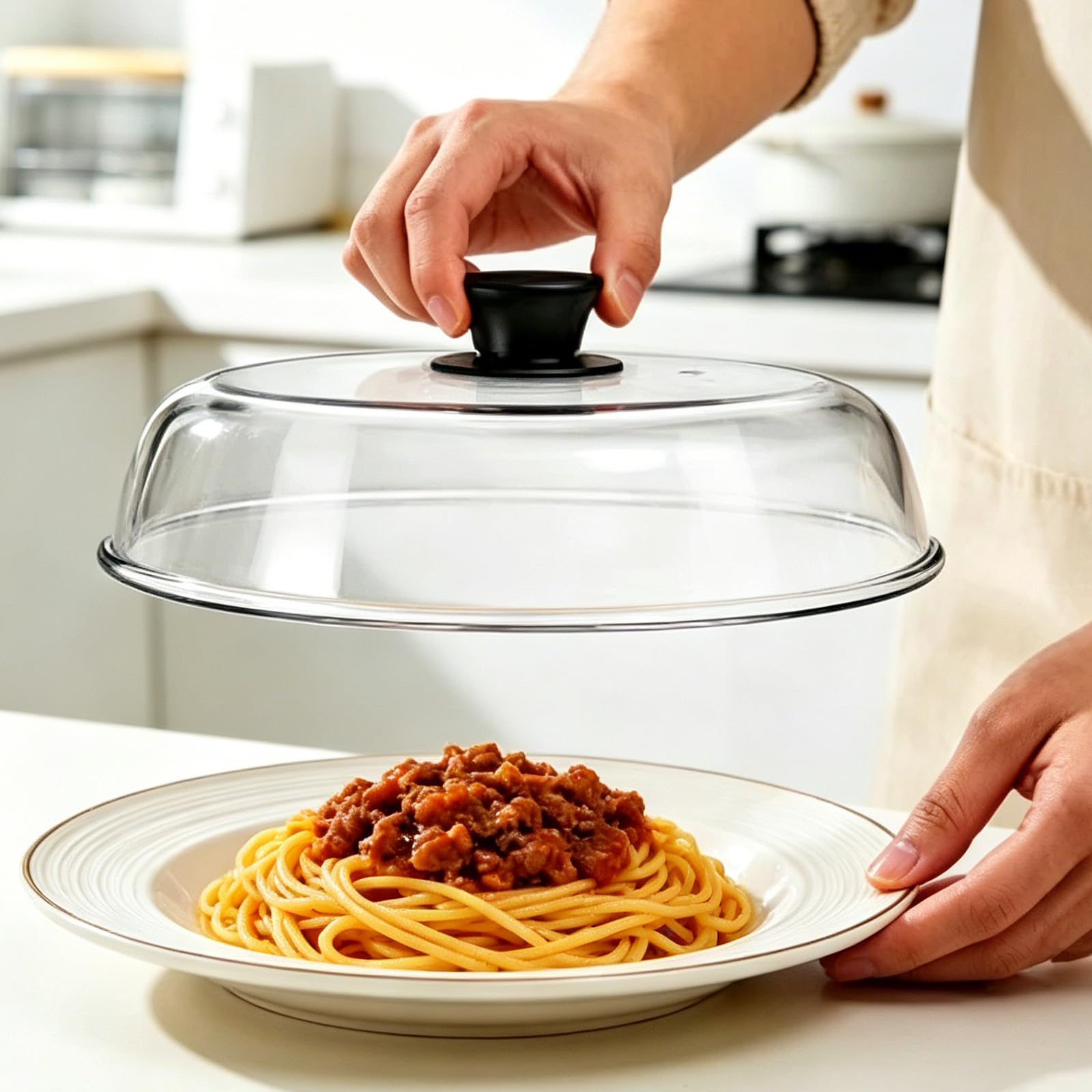 Tapa de cristal para microondas ideal para mantener limpia la cocina de tu hogar u oficina