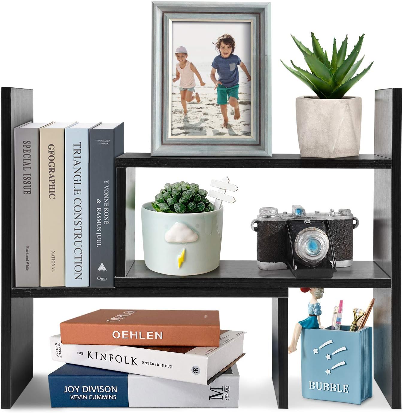 lyrlody Desk Display Shelf Rack Desktop Organizer Multipurpose ...