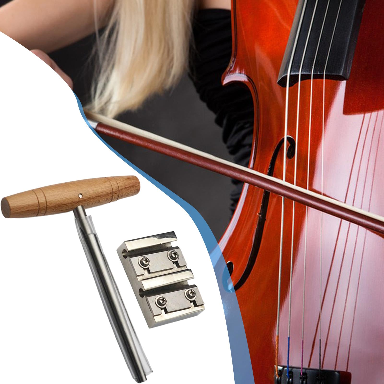 Reamer skrzypiec do pegów, drewniany uchwyt, narzędzie do budowy skrzypiec, 1 zestaw 26 ostrzałek, do naprawy instrumentów dla lutników, orkiestr, strun, gitar, basów