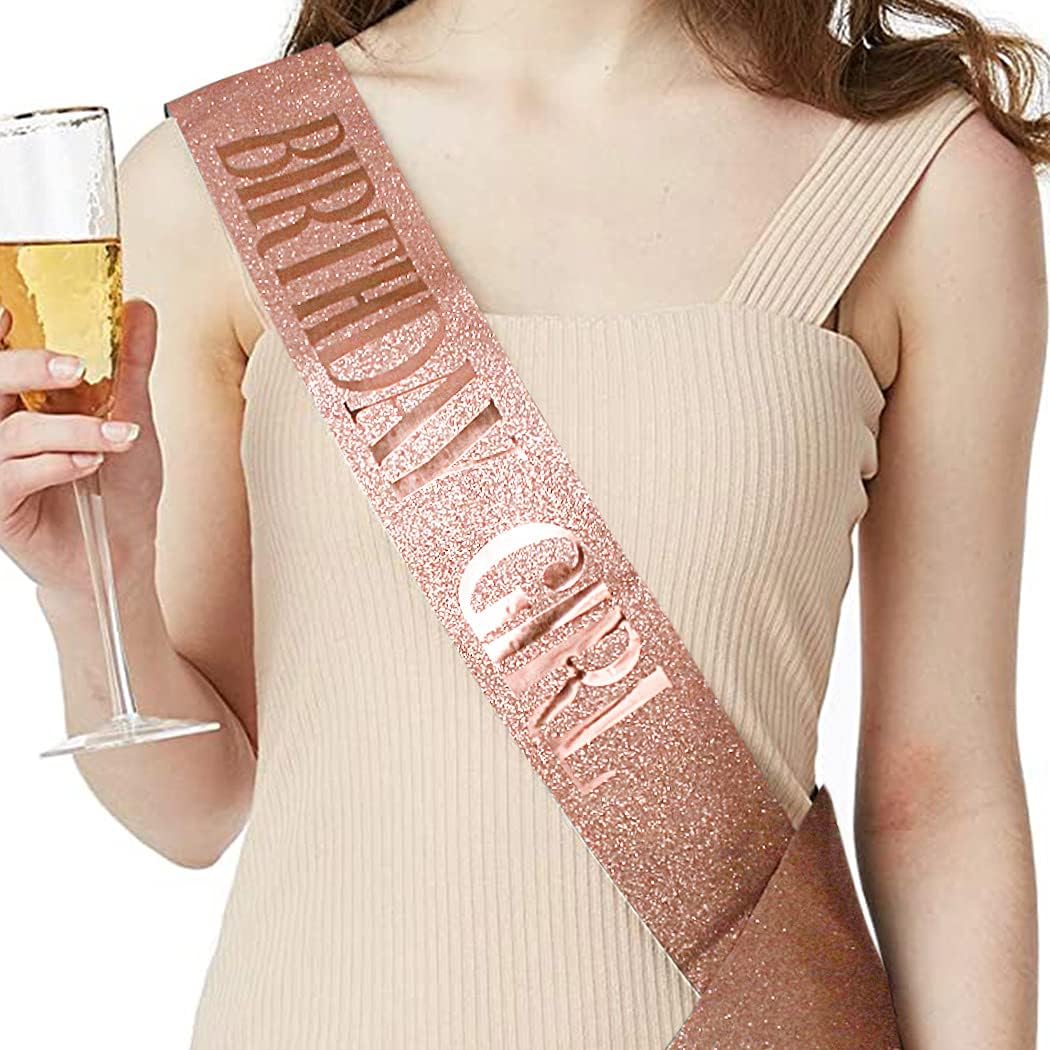 COCIDE Birthday Sash & Tiara Set - Rhinestone Tiara & Sash for Women's Birth Party Decoration Kit - Image 3