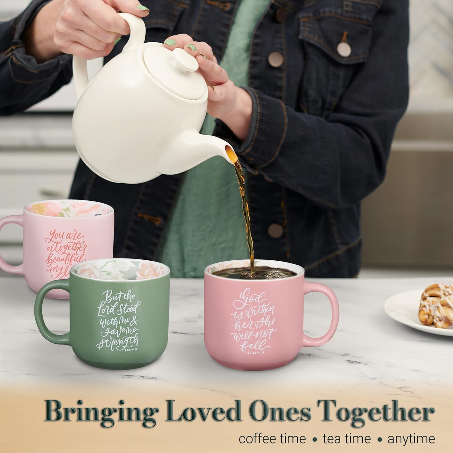 Christian Art Gifts Large Novelty Inspirational Ceramic Coffee & Tea Mug for Women: Altogether Beautiful Encouraging Scripture, Microwave & Dishwasher Safe, Pink, 15 oz. - Image 6