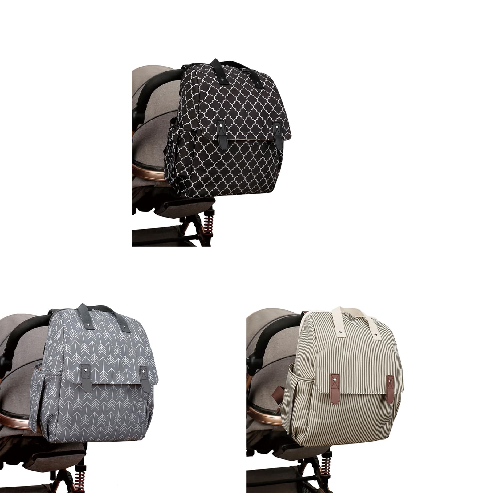 Rucksack mit tragbarer Wickelunterlage, multifunktionale Windelunterlage, Kinderwagen Rucksack für Mütter und Neugeborene, Babywindel Wickeltasche