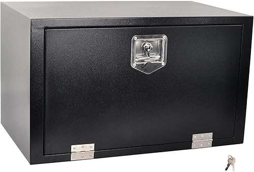 Caja de herramientas de acero de 30 pulgadas con pestillo de mango en T, caja de herramientas organizadora de caja de herramientas para remolque