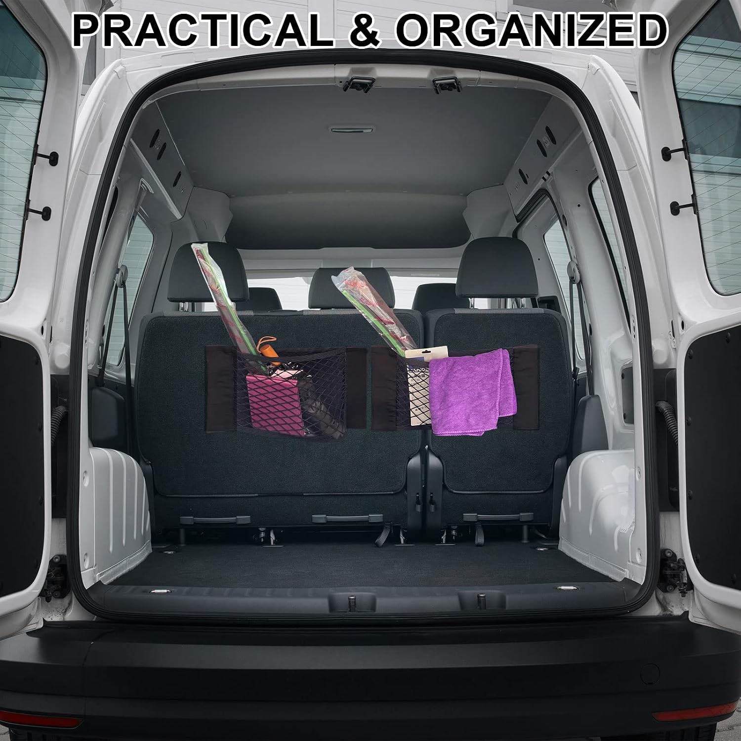 Universal Car Pouch Mesh Ceiling Netting Storage Auto Wall Sticker Net Pocket Elastic Trunk Organize Bag Black Load Cargo Mesh Storages Holder,4 Pack