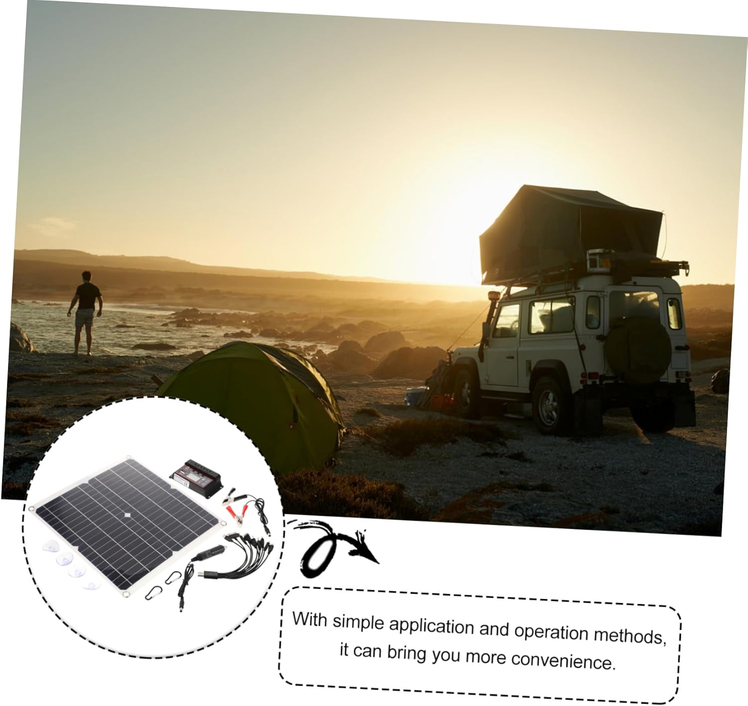 Solar Panel Charger Adapter Solar Portable Charger for Outdoor Equipment