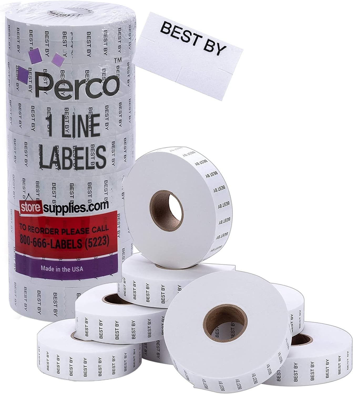 Office Depot® Brand 2Line PriceMarking Labels, White, 1,000 Labels Per Roll, Pack
