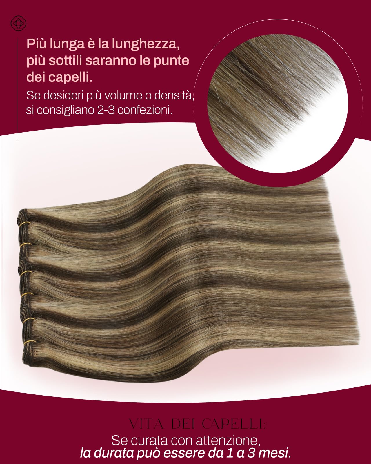 Moresoo Weft Hair Extensions Real Human Hair Medium Brown Highlighted Platinum Blonde Sew in Human Hair Extensions Brown to Blonde Full Head Remy Straight 18 Inch 100g/Pack #P6/60 — view 175