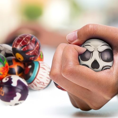 Miniatura 7 de 3 otters 16 bolas de estrés para niños, bolas de estrés de Halloween, regalos de fiesta de Halloween, bolas para apretar, juguetes para aliviar el