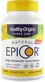 Healthy Origins EpiCor 500 mg, 30 Veggie Capsules - Featuring Clinically Studied Dried Yeast Fermentate - Supports Immune Function, Seasonal Wellness & Healthy Respiratory Health - 1 Month Supply