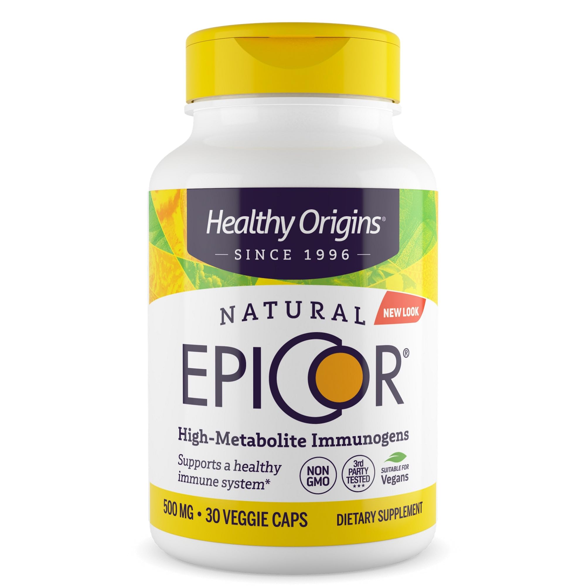 Healthy Origins EpiCor 500 mg (Immune Support, Non-GMO, Gluten Free), 30 Veggie Capsule