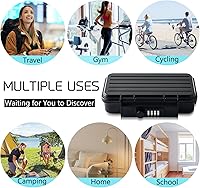 Vista 4 de Security Case LockBox with Code, Portable Safe Box with Removable Chain Combination Lock Box Mini Anti-Theft Travel Safe Waterproof Lockable Box for