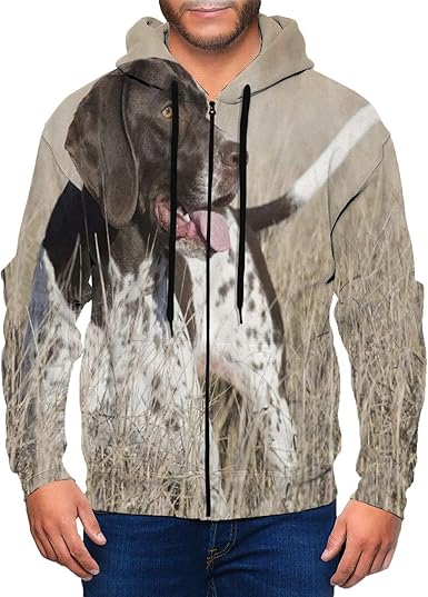 Amazon.com: Sudadera alemana de pelo corto, con cremallera completa, para  hombre, con bolsillo : Deportes y Actividades al Aire Libre