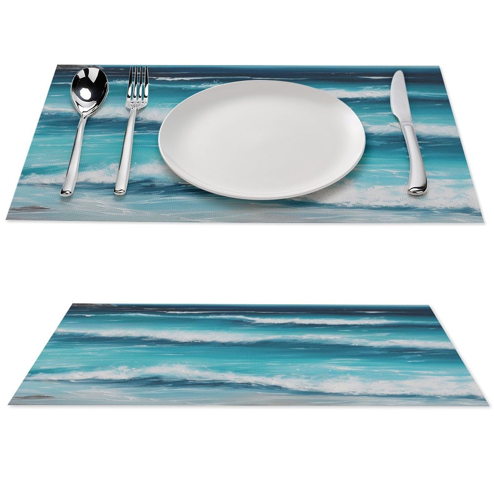 Set de table turquoise résistant chaleur lot de 4 pour éliminer les traces de plat chaud