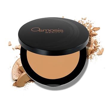 Osmosis Mineral Pressed Base, Full Coverage Powder, Golden Dark, 0.34oz