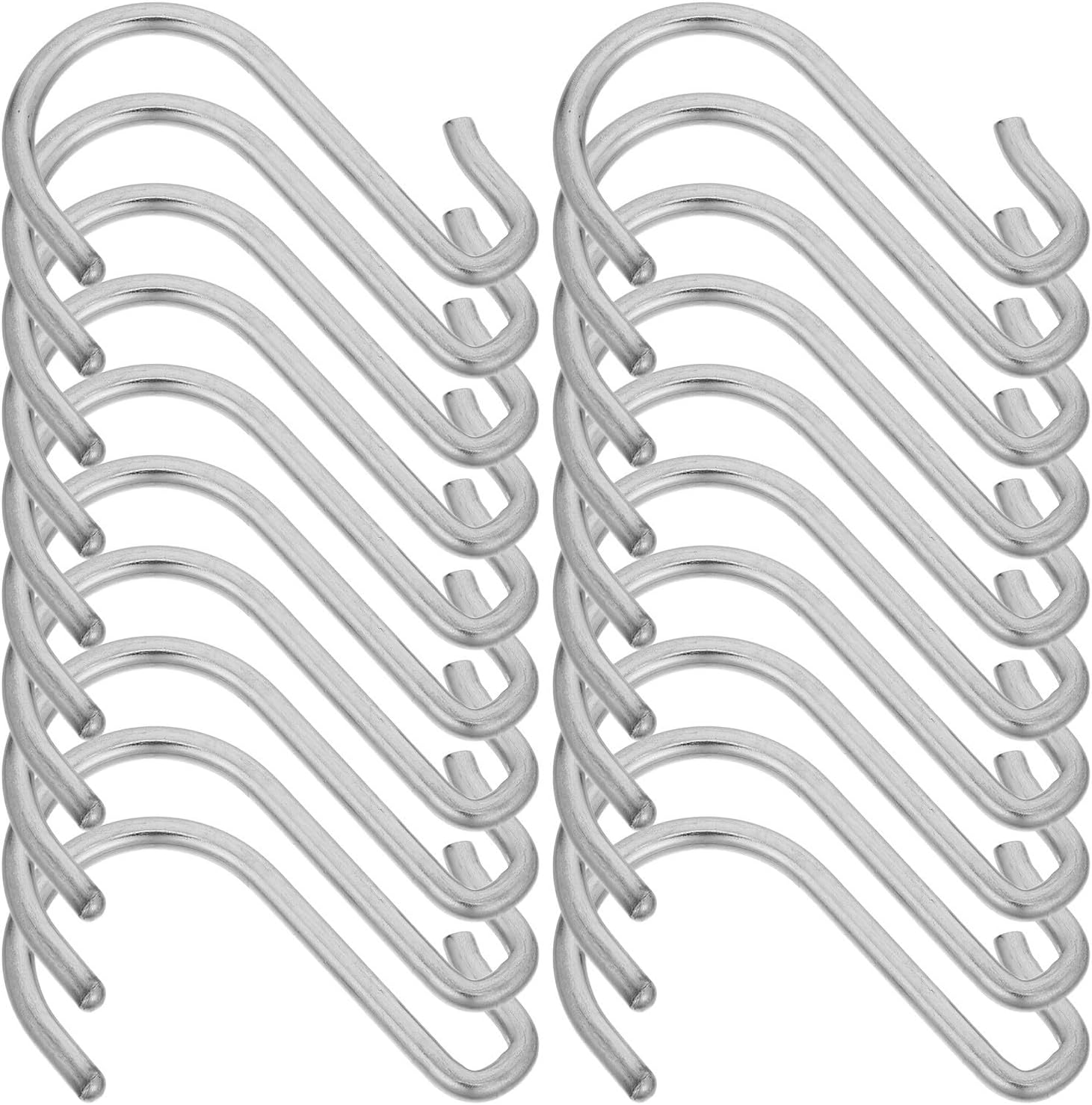 ARTIBETTER Stainless Steel Pegboard Hooks J Shaped Hangers 20pcs with Instant Installation and DIY Organization for Tool Storage and Office Wall Organizer for Garage, Workspace, and Craft