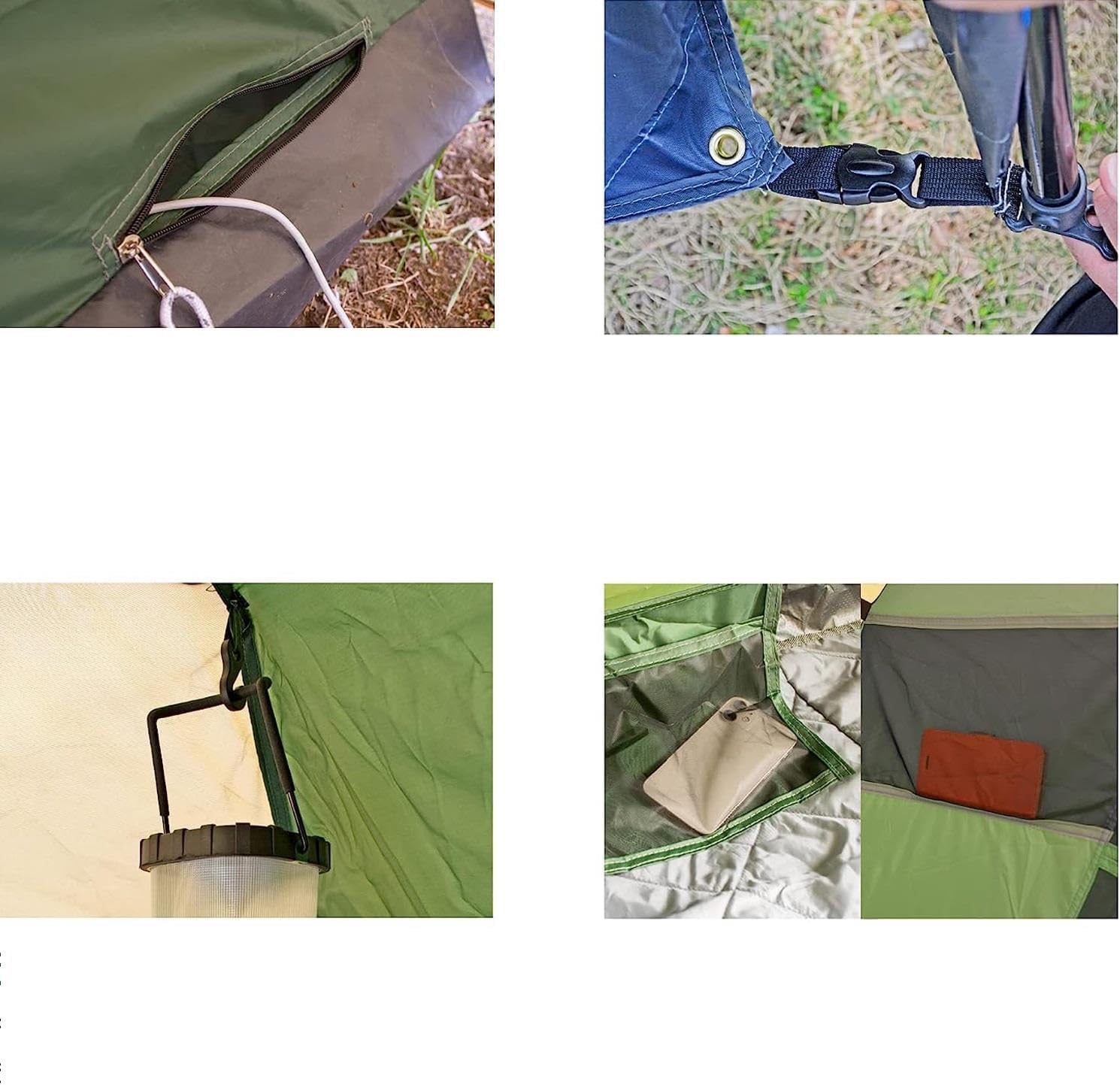 G.G.N. GN12CM006/GN12CM007 One-Touch Tent, Easy Pull String for Beginners, Beginners, Beginners, Family Tent, with Pole, Seat Included, Khaki