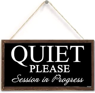 TOMATO FANQIE Quiet Please Treatment in Progress 10 X 5 Inch Do Not Disturb Hanging Wall Door Salon or Commerical Use,for Office Sign Plaque Gift (US-G101)