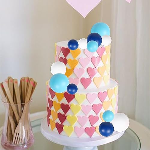 Miniatura 4 de Rsstarxi 30 bolas para decoración de tartas, bolas para decoración de pasteles, mini globos, bolas de espuma, decoración de pasteles para baby