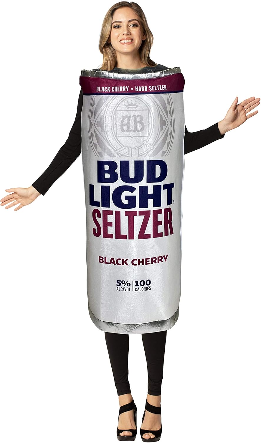 Rasta Imposta Bud Light Seltzer Black Cherry Can Tunic Halloween Costume, Adult One Size