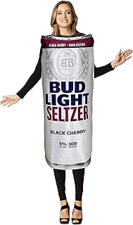 Bud Light Seltzer Black Cherry Can Tunic Halloween Costume, Adult One Size