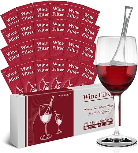 Miniatura 7 de WEESIGEI Purificador de sulfito de varita de vino removedor de filtros de vino, histaminas sulfito, alivia dolores de cabeza y evita alergias al