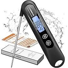 Digital Meat Thermometer - 2S Instant Read Food Thermometer with Backlight, Foldable Probe for Turkey BBQ Grill Smoker Candy, Essential Kitchen Cooking Gadget &amp; Stocking Stuffers for Men Gifts