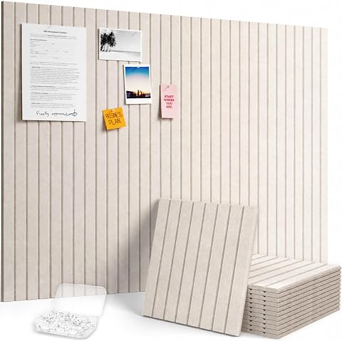 Lifewit Large Felt Pin Board with Self-Adhesive 120X90cm-12 Pack for Wall