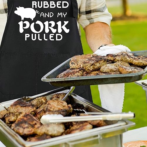 Miniatura 7 de Rosoz Funny BBQ Black Adjustable Kitchen Cooking Chef Aprons for Men