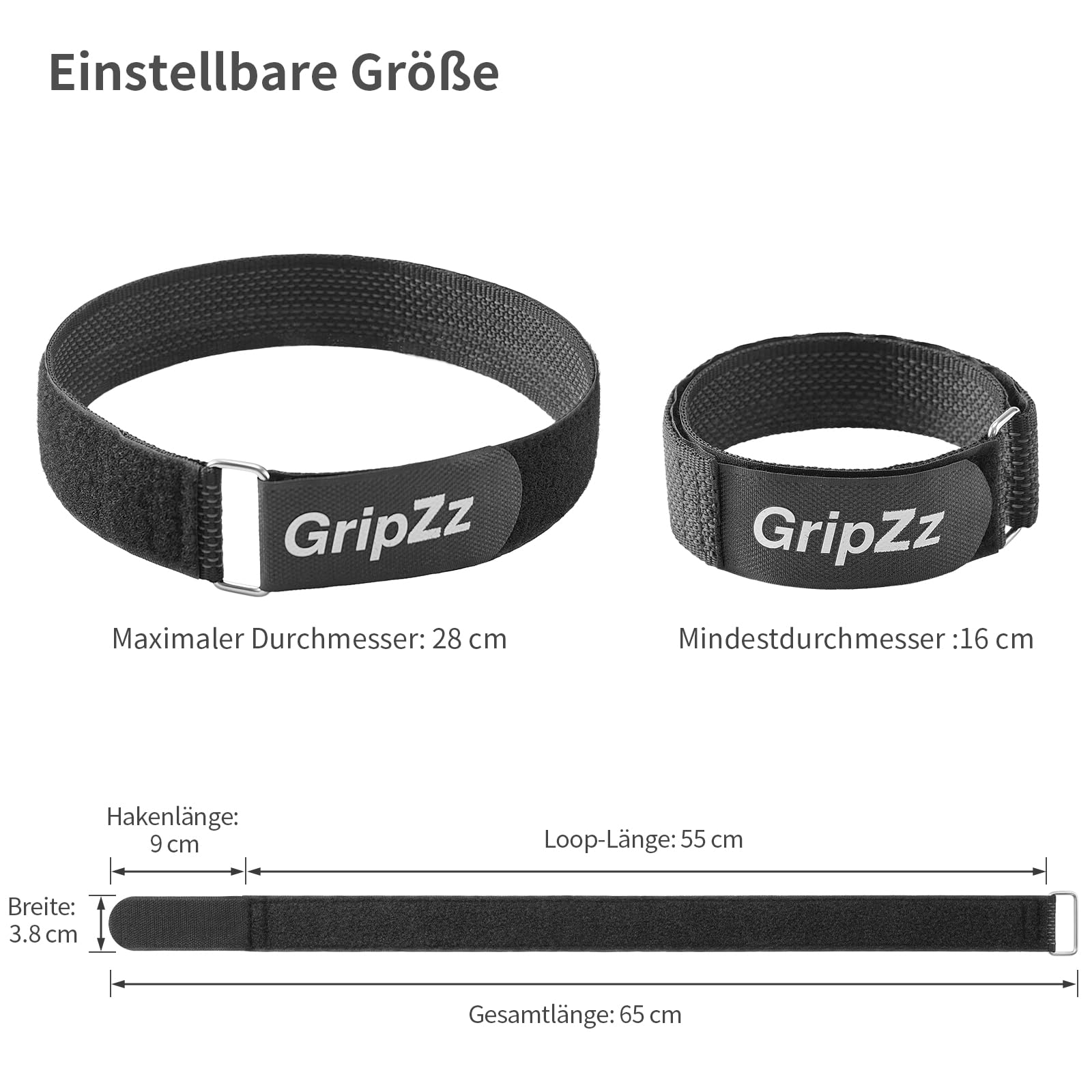 Pasy do Bagażnika Rowerowego 65 cm x 3,8 cm (2 sztuki), Regulowane pasy stabilizujące, do mocowania roweru na ścianie, transportu i przechowywania, idealne do kół, ramy i akcesoriów rowerowych
