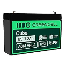 GreenCell® Batteria al piombo AGM 6V 7,2Ah Accumulatore Ricaricabile Sigillata VRLA Senza manutenzione Batterie di ricambio ermetica | giocattoli per bambini | Installazioni di allarme | UPS, SAI
