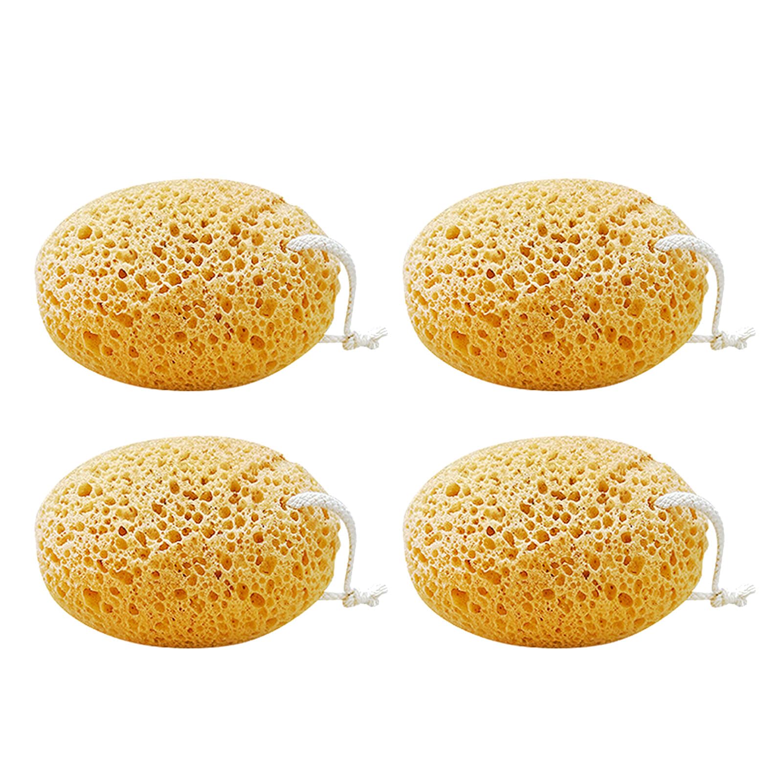 Esponja de baño exfoliante para piel sensible en pack de 4 esponjas grandes 8